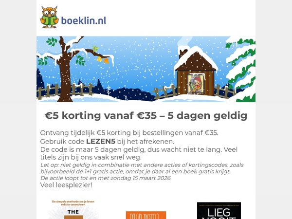 Alleen voor nieuwsbrieflezers: €5 korting