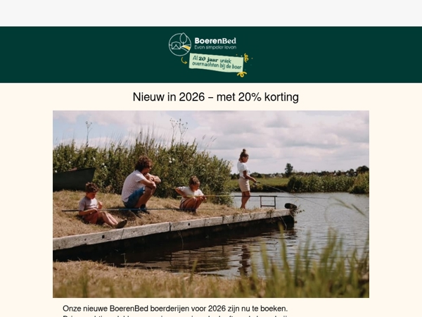 Nog maar 2 dagen: 20% korting op onze nieuwe boerderijen