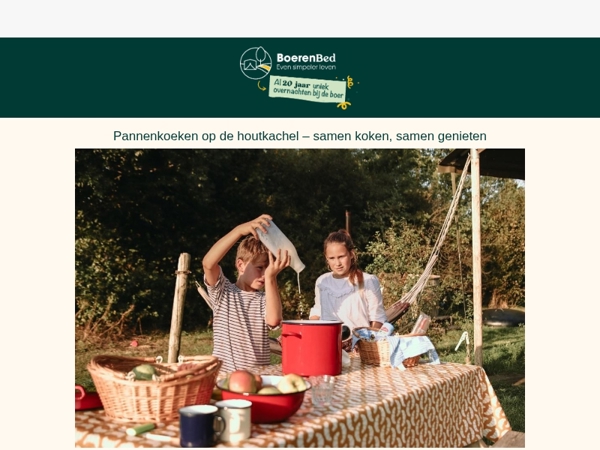 De geur van houtvuur en pannenkoeken