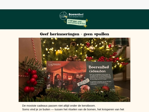Geef dit jaar de natuur cadeau – nu met 20% extra waarde