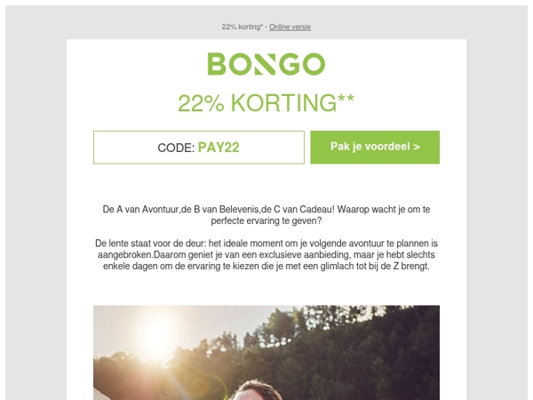 Zei je maart? Wij zeggen -22%!