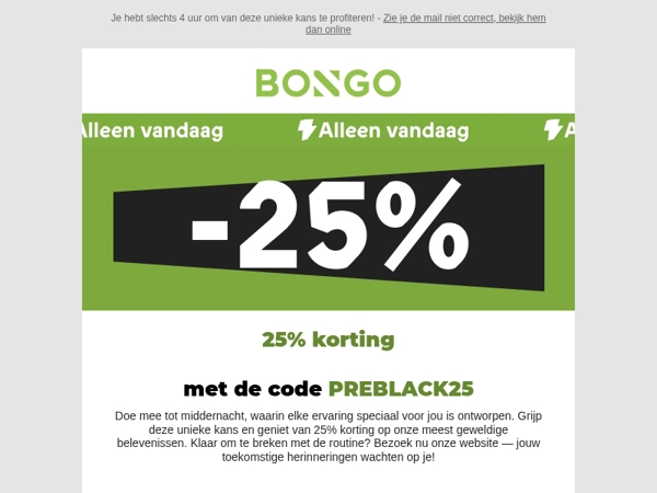 Fleur je dag op met 25% korting