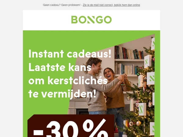 Ons kerstcadeau voor jou: 30% korting