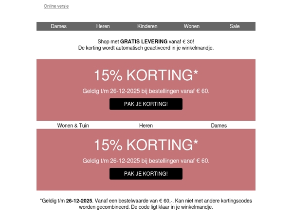 Speciaal voor jou: 15% korting 🎁