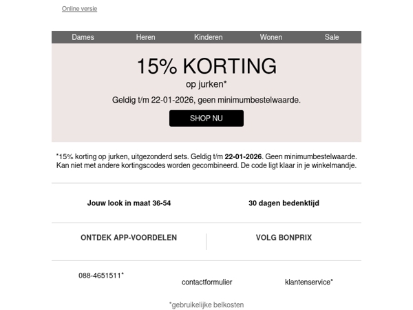 15% korting voor jou 🤍