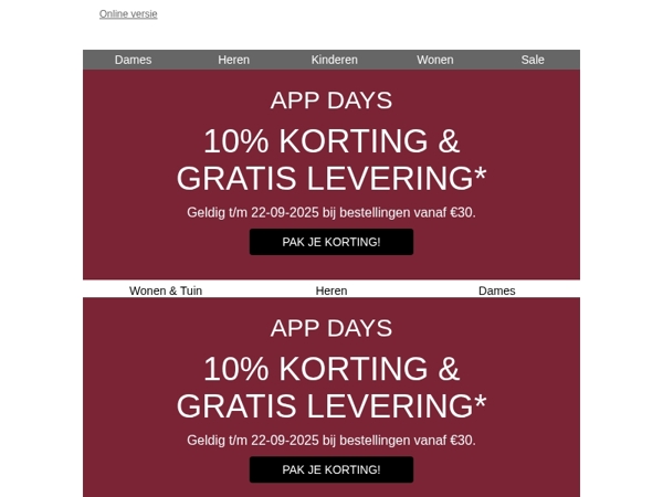 Exclusief in de app: -10% & gratis levering ✨
