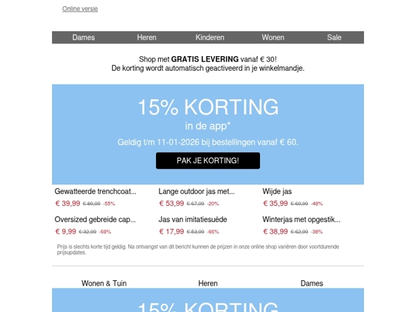 -15%: nu al in de app 📱