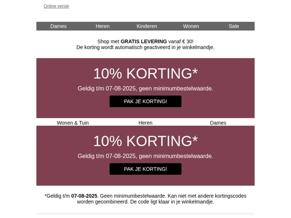 Alleen voor JOU: 10% korting 💌