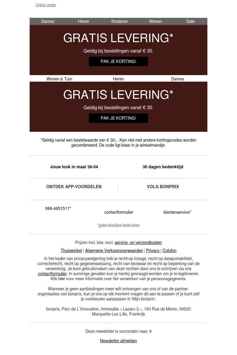Gratis levering voor jou π Gratis levering voor jou π