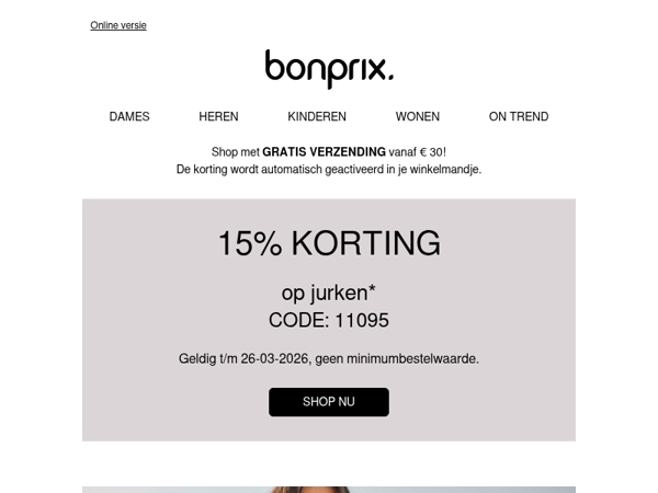 15% korting op jurken 🤍