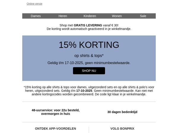 Nog maar heel even: 15% korting ⏳