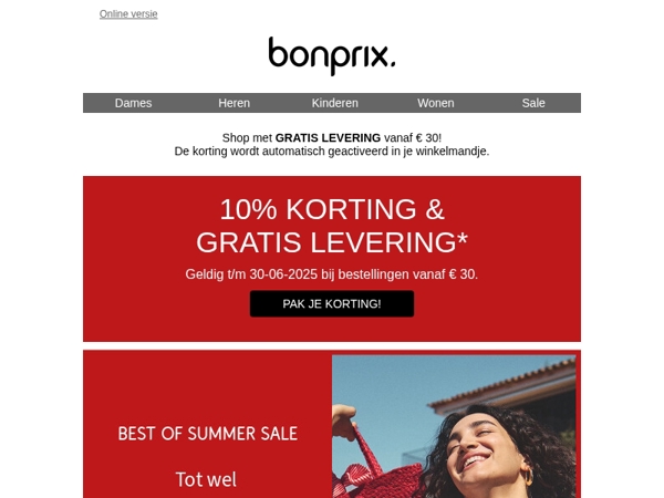 10% korting & gratis levering voor JOU 💚
