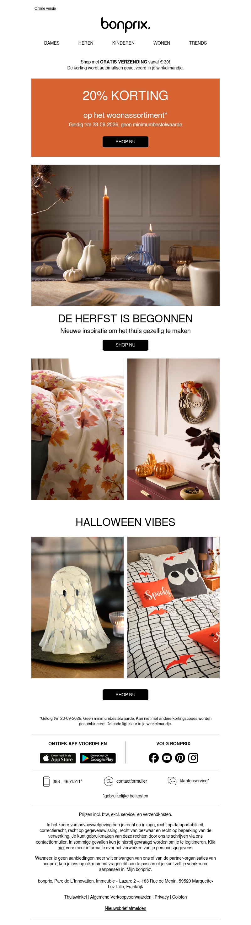 Laatste mail: Oktober woonmaand