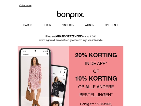 Laatste kans: 10% of 20% korting