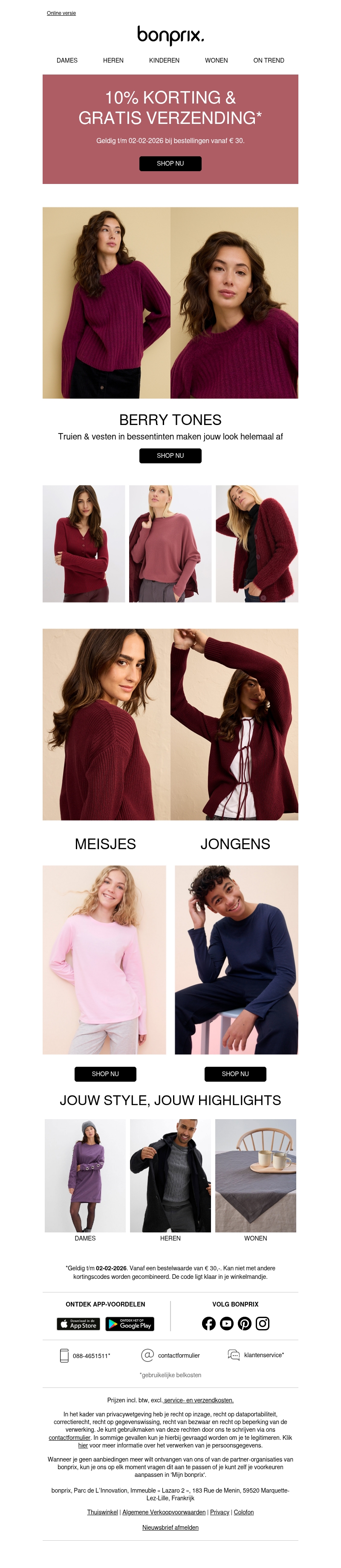 10% korting & gratis verzending 10% korting & gratis verzending