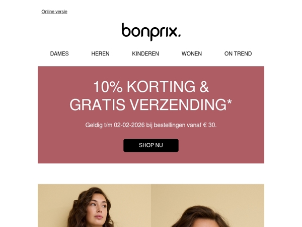 10% korting & gratis verzending