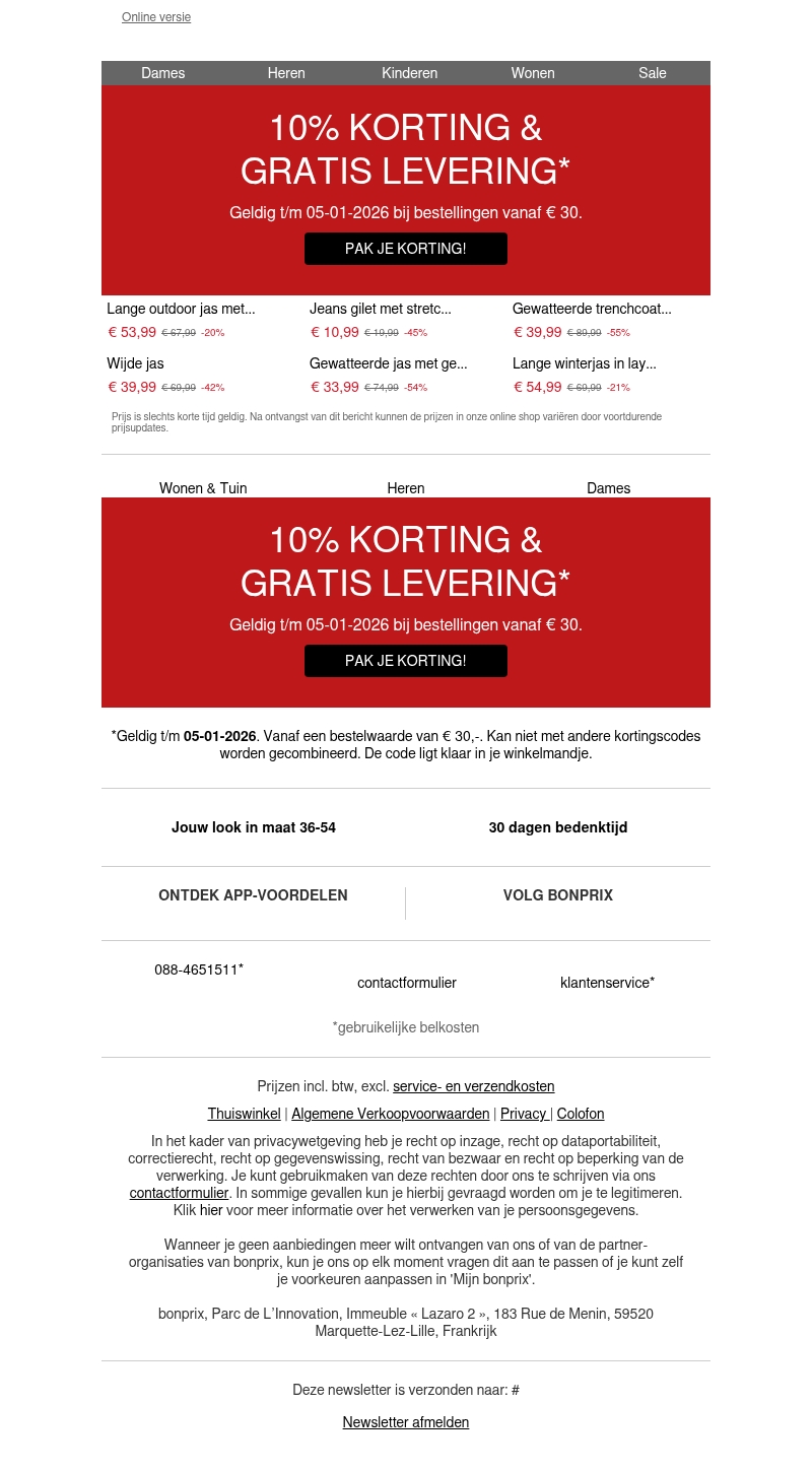 Nog maar heel even: 10% korting & gratis levering Nog maar heel even: 10% korting & gratis levering