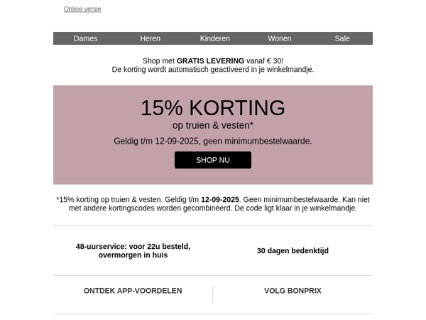 15% korting voor jou 🎁