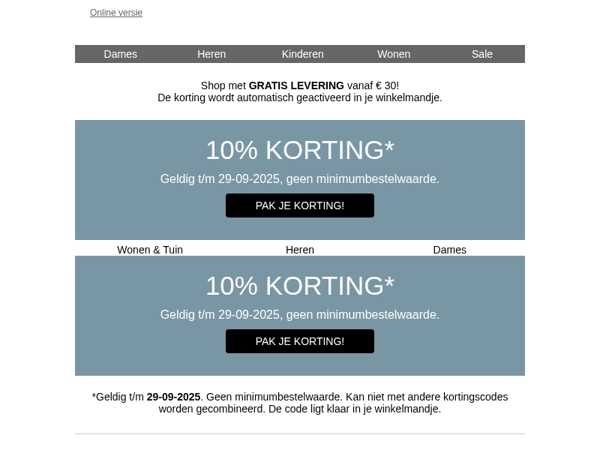 10% korting – alleen vandaag!