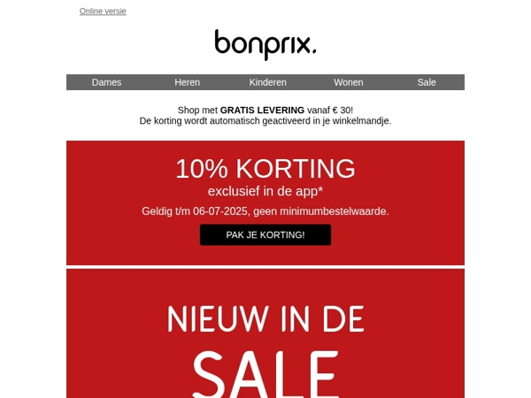 Laatste dag: 10% korting in de app