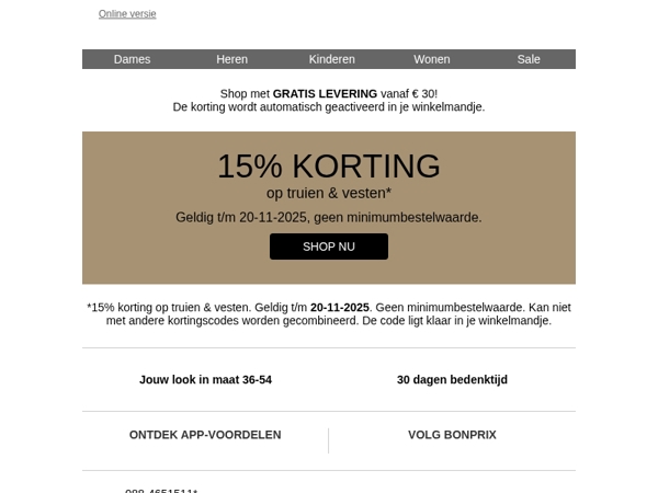 15% korting voor jou 💖