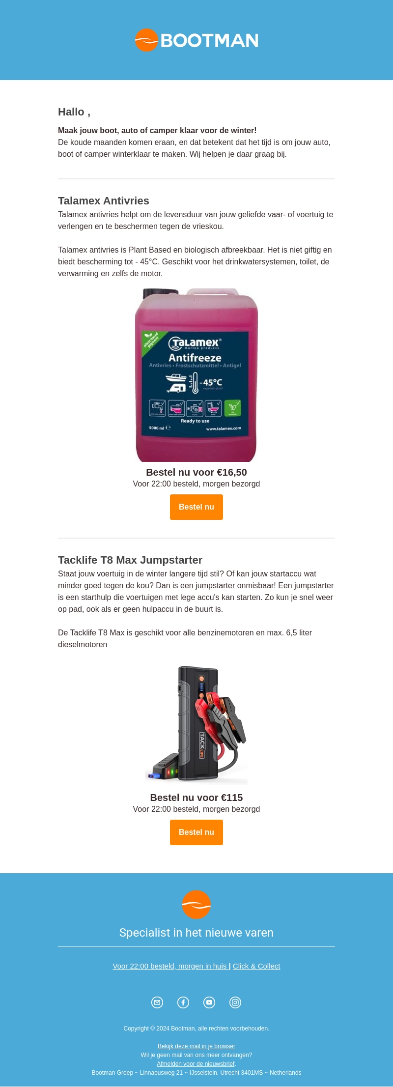 Is jouw auto, boot of camper klaar voor de winter? ❄️ Is jouw auto, boot of camper klaar voor de winter? ❄️