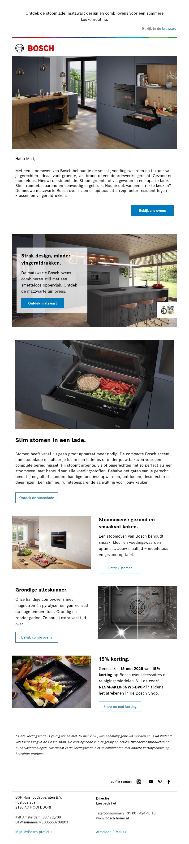 Stomen, bakken, genieten: de nieuwste Bosch ovens. Stomen, bakken, genieten: de nieuwste Bosch ovens.