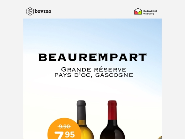🍷Mis het niet: Beaurempart wijnen voor €7,95 per fles!