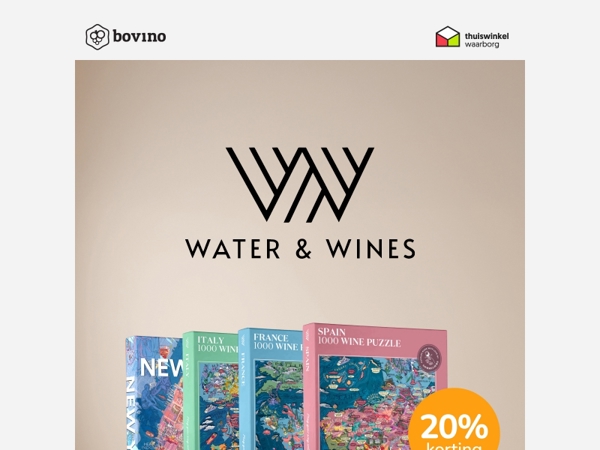 🎁 Tijdelijk 20% korting op alle puzzels van Water & Wines!