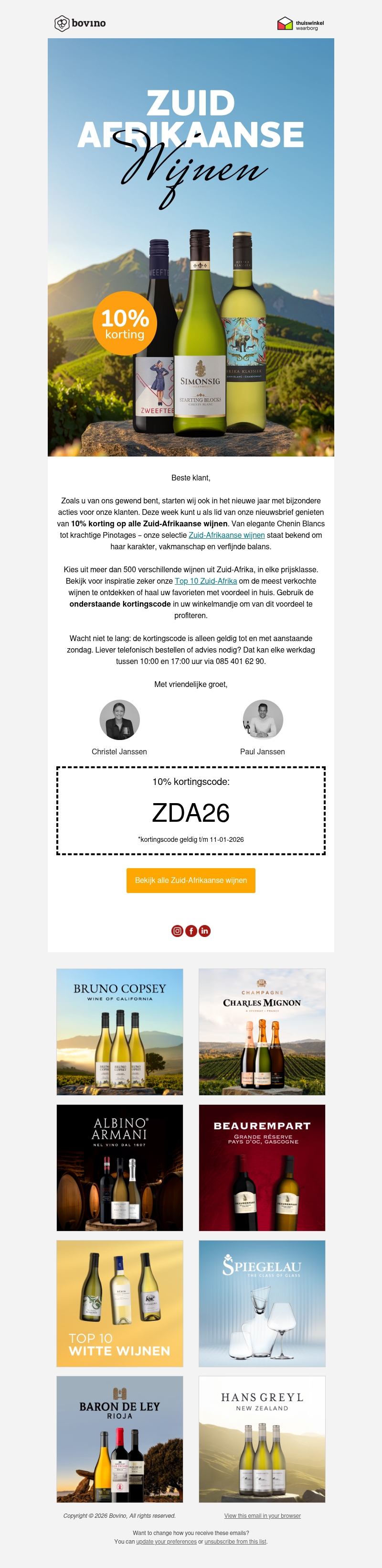 🇿🇦 Tijdelijk 10% korting op alle Zuid-Afrikaanse wijnen 🇿🇦 Tijdelijk 10% korting op alle Zuid-Afrikaanse wijnen