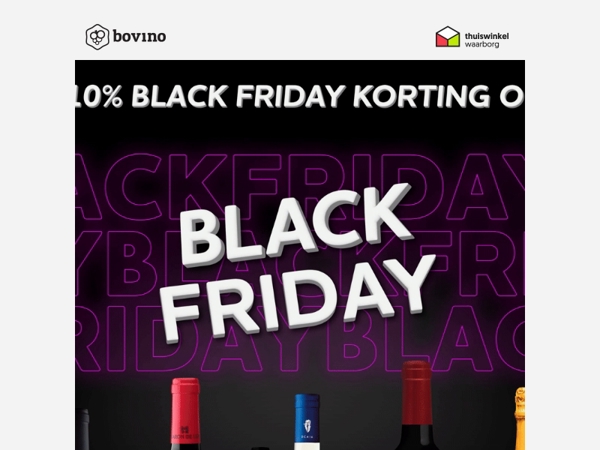 💥 10% Black Friday korting op ALLES! Alleen vandaag.