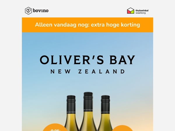 🇳🇿 Alleen vandaag nog: Oliver's Bay Sauvignon Blanc voor 7,46 per fles!