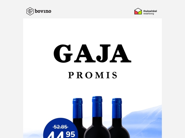 🇮🇹 Geniet tijdelijk van Gaja Promis voor €44,95 per fles