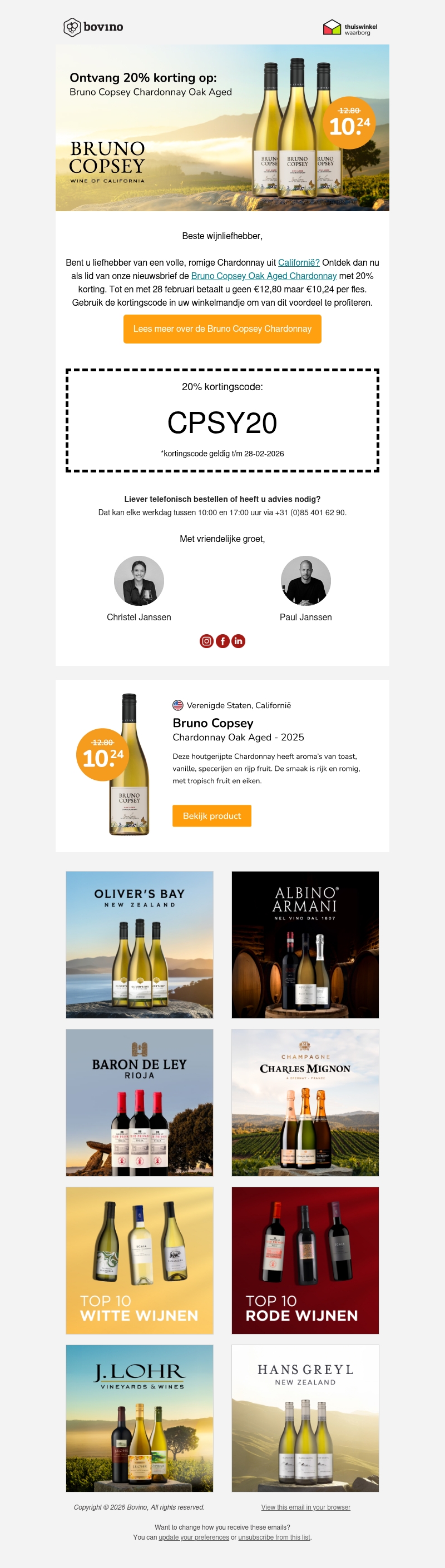 🇺🇸 Bruno Copsey Chardonnay Oak Aged nu voor €10,24! 🇺🇸 Bruno Copsey Chardonnay Oak Aged nu voor €10,24!