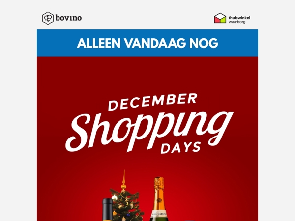 🎄Laatste dag €12,50 korting vanaf €100! December Shopping Days.