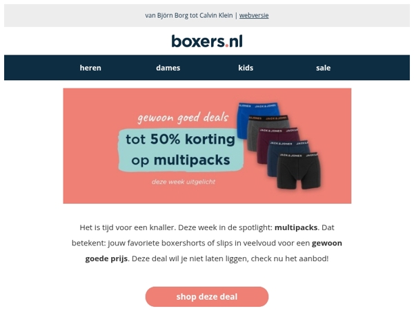deal van de week: -50% op multipacks 🏷️