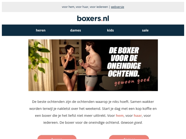 begin je dag in gewoon goed ondergoed 🥱