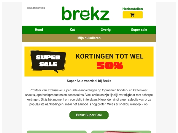 Tot 50% Super Sale korting