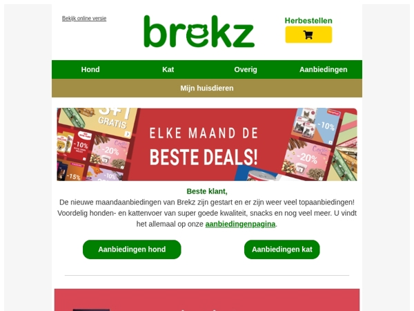 Tot 40% korting voor uw huisdier