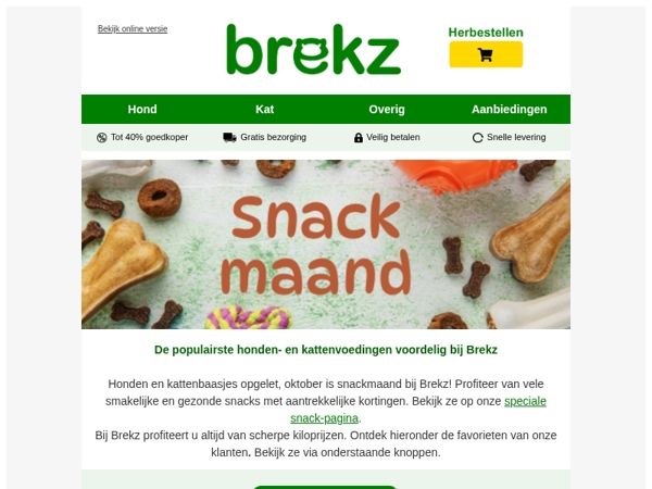 De meeste populaire honden- en kattenvoedingen