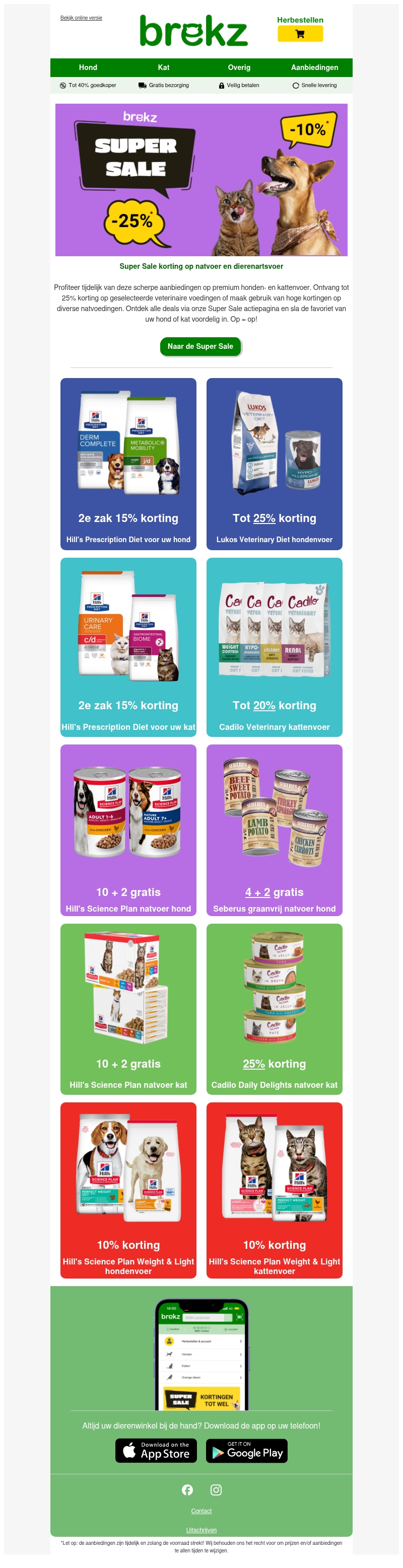 Super Sale korting op natvoer en dierenartsvoer Super Sale korting op natvoer en dierenartsvoer