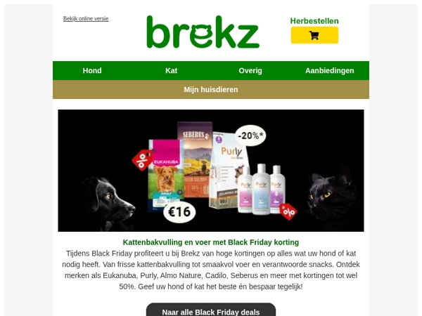 €16 Black Friday korting op Eukanuba