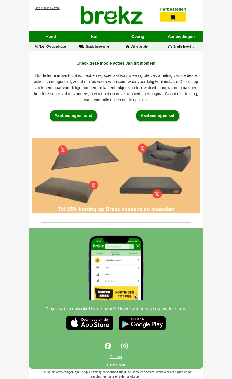 Bekijk de Brekz maanddeals van maart voor uw huisdier Bekijk de Brekz maanddeals van maart voor uw huisdier