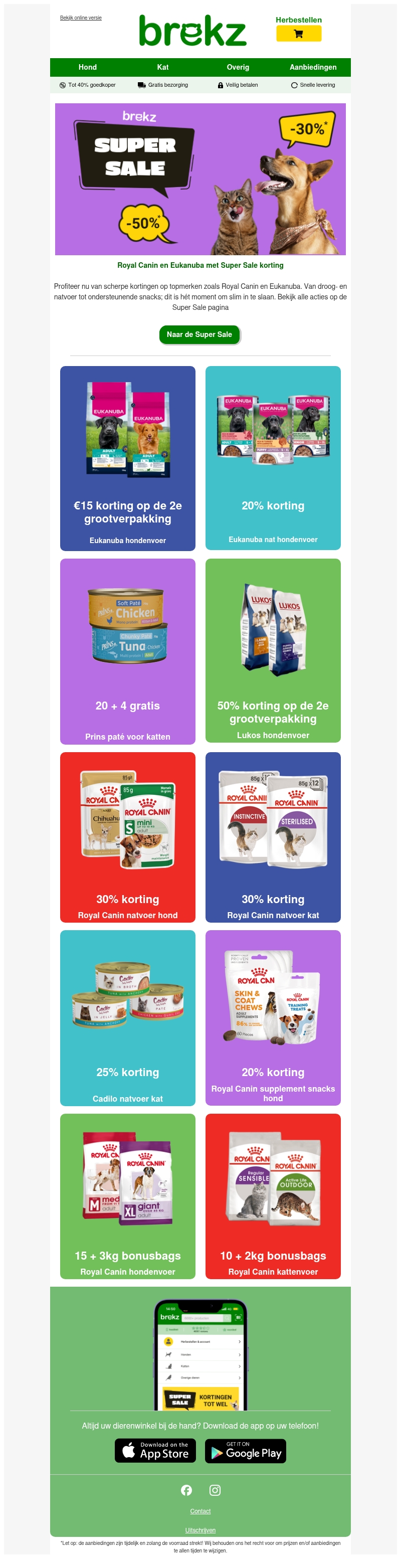 Royal Canin en Eukanuba met Super Sale korting Royal Canin en Eukanuba met Super Sale korting