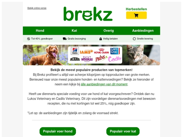 Bespaar op de populairste producten van grote merken bij Brekz