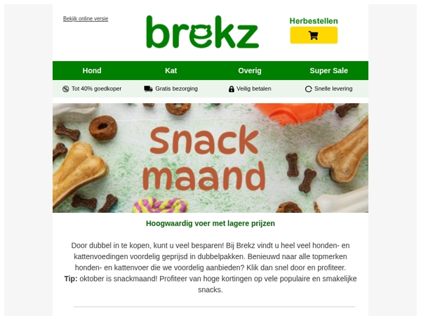 Topmerken honden- en kattenvoer tegen lage prijzen