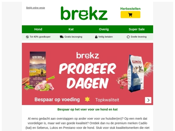 Kortingen tot wel 50% tijdens de Probeerdagen