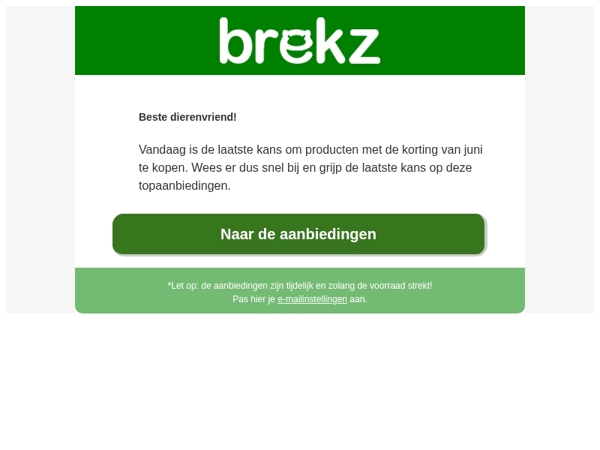 Allerlaatste kans!