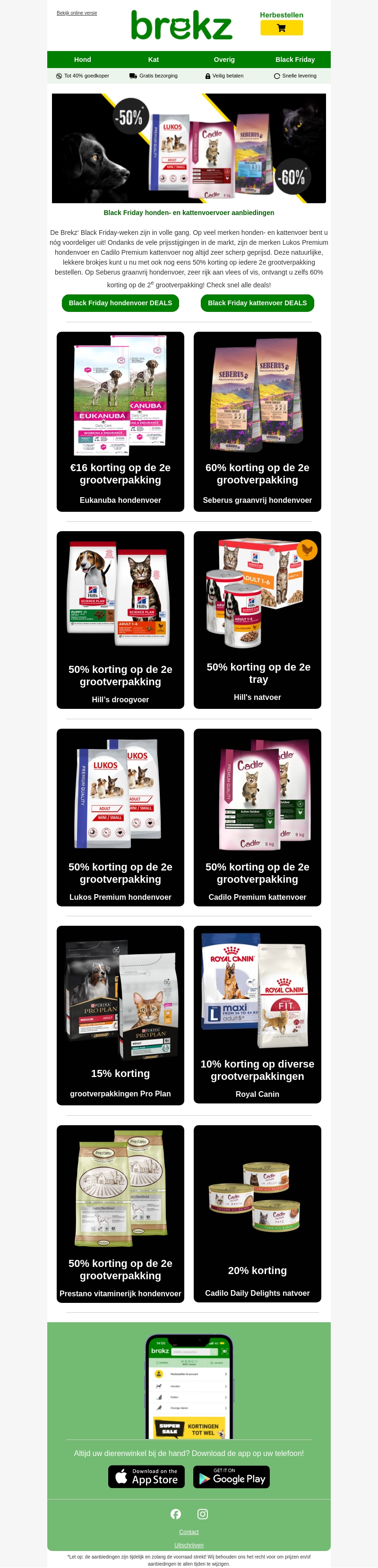 Black Friday honden- en kattenvoer aanbiedingen Black Friday honden- en kattenvoer aanbiedingen