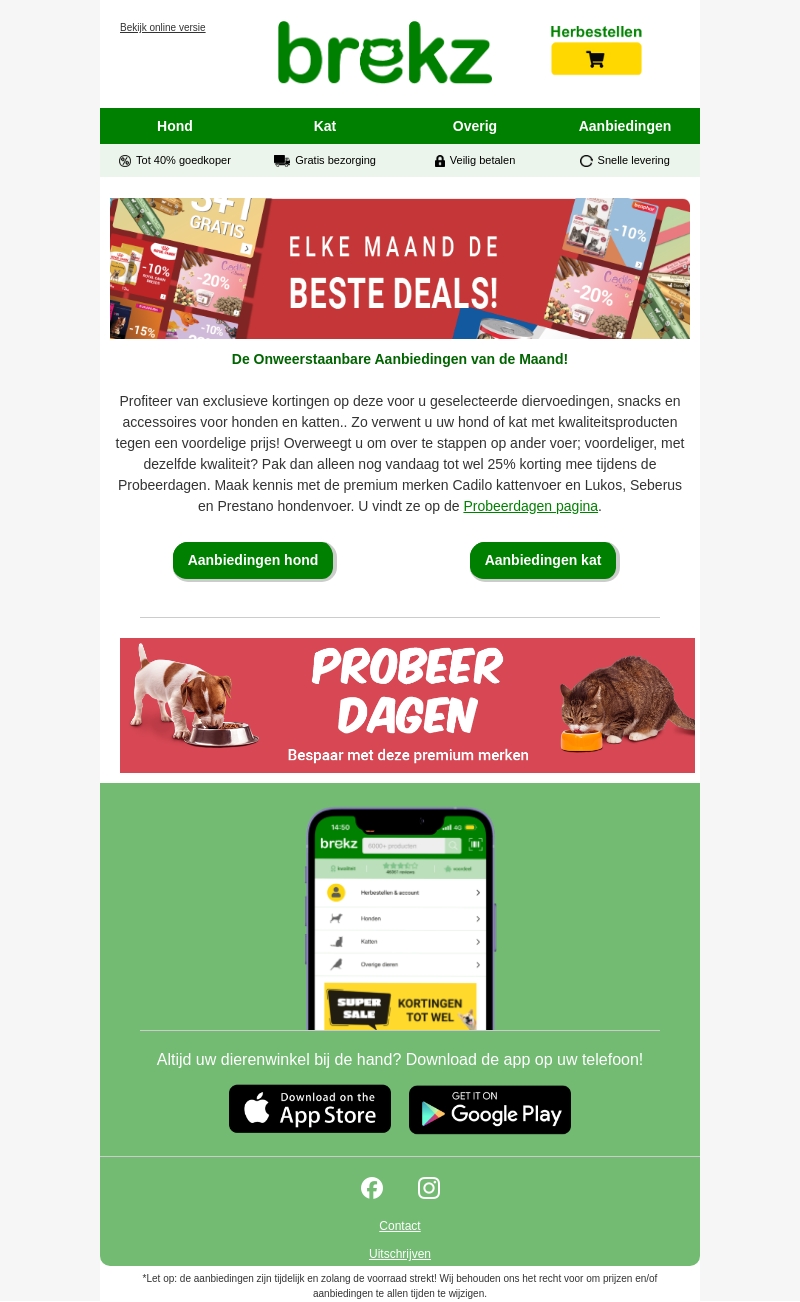 Bekijk de Brekz deals voor uw huisdier Bekijk de Brekz deals voor uw huisdier